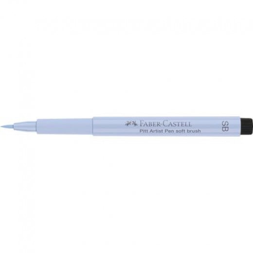 Faber Castell Pitt Artist Pen Soft Brush India Ink Pen, Light Indigo, 10 Pieces