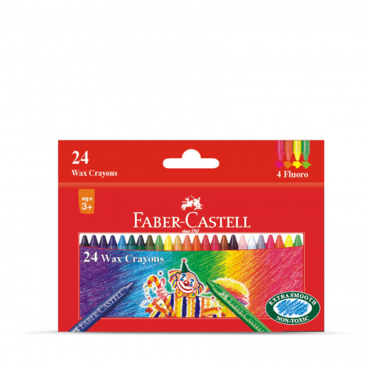 Faber Castell | Wax Crayons | 24 Colors