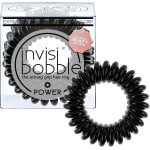 invisibobble POWER True Black, The Spiral Shaped Strong Grip Hair Ring, Black, 3 Hair Ties Per Packaging