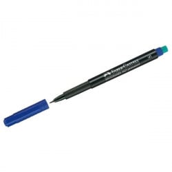 قلم ماركر دائم, باللون الازرق, 10 قطع من فابر كاستل