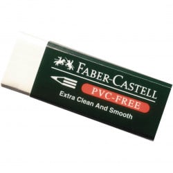 Faber Castell PVC Free Eraser With Sleeve white