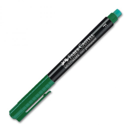 Faber- Castell OHP Marker Permanent F, Green Color, 10 Pieces