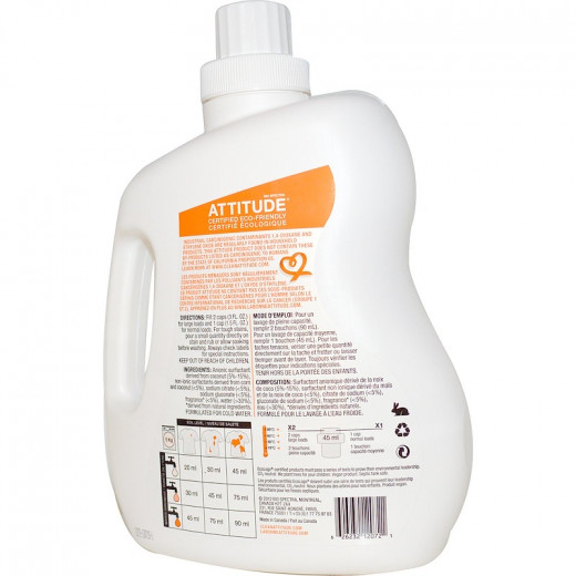 ATTITUDE Laundry Detergent Citrus Lessive Liquide 1.8L