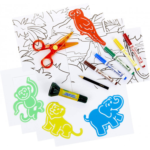 Crayola Set Creative Fantasy, Create Colourful Animal Collage
