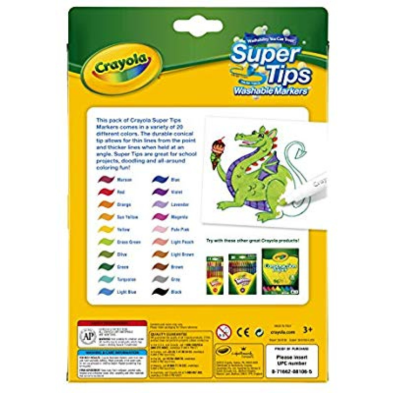 Crayola Supertips Washable Markers 24 Pack 1x24 Crayola Jordan Amman Buy And Review