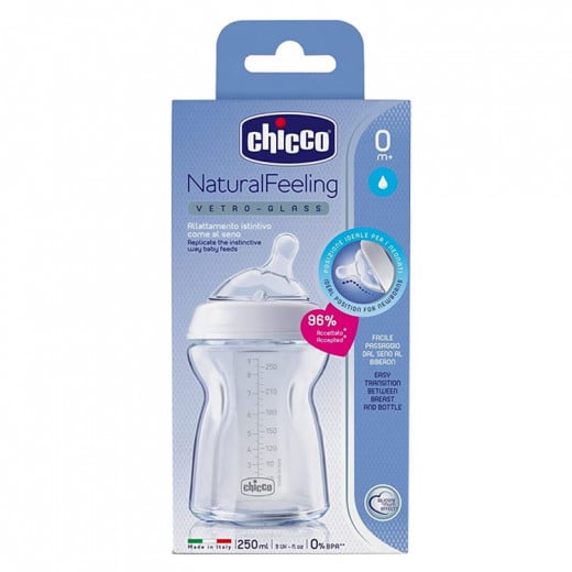 Chicco - NaturalFeeling Baby Bottle 250ml - Glass