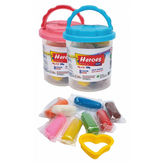 Heroes Dough, 8 sticks x 15 g, Assortment Colors