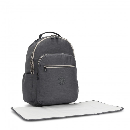 Kipling SEOUL BABY Large Baby Backpack with Changing Mat, Charcoal