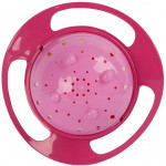 وعاء طعام الأطفال دوران 360 درجة مع غطاء من بيبى جيم , وردي