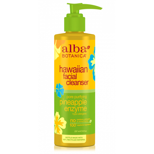 Alba Botanica Hawaiian Enzyme Face Cleanser, Pineapple, 237 ml