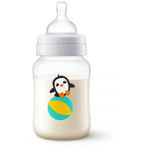 Avent Anti-Colic Feeding Bottle, 1m+, 260ml, Penguin