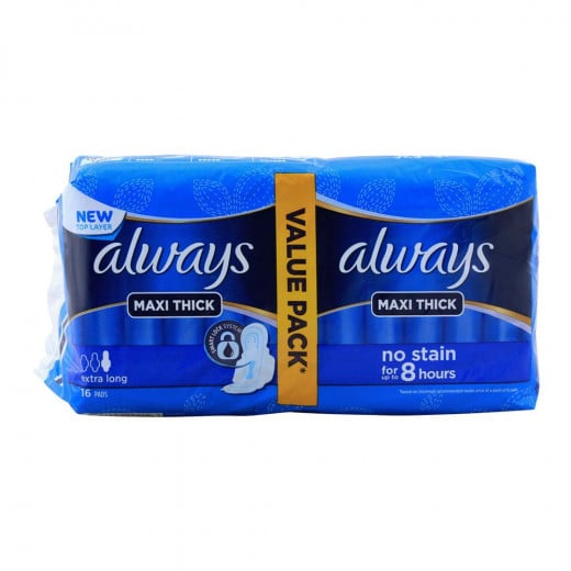 Always Maxi Thick Extra Long 16 Pads Value Pack