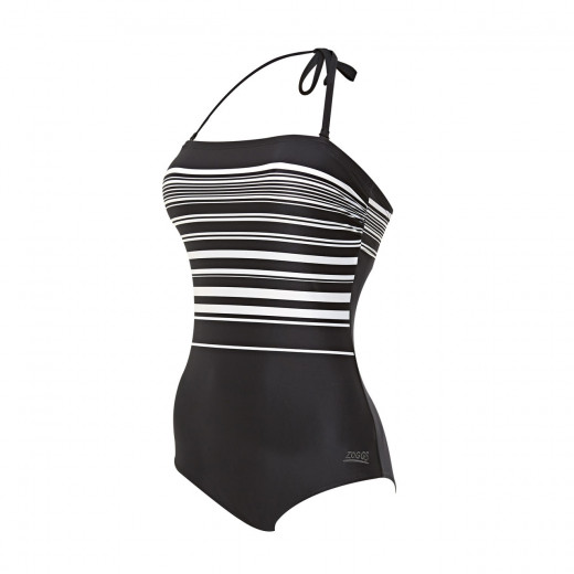 Zoggs Monochrome Strapless Swimsuit, Size 42