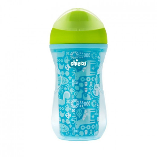 Chicco NaturalFit Insulated Rim Spout Trainer Sippy Cup, 9 Ounce, Green