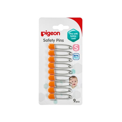 Pigeon Safety Pins Small, Orange Color