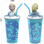 Zak Designs Elsa 2 Anna 15oz Plastic Funtastic Tumbler with Straw
