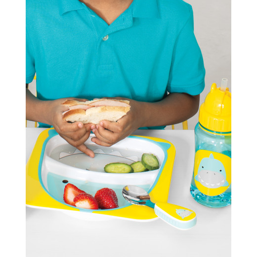 مجموعة أدوات المائدة والشوكة والمعلقة للأطفال الصغار من سكيب هوب, اصفر