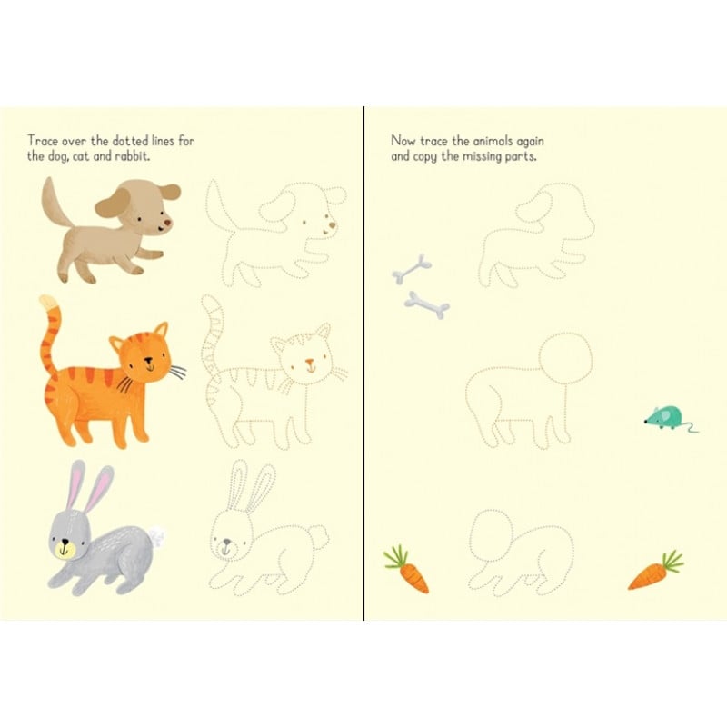 Little Wipe-Clean Animals to Copy and Trace Paperback  يو إس بورن 