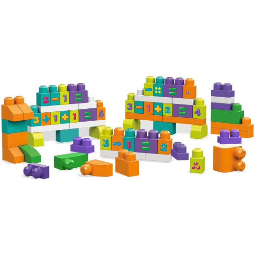 Mega Bloks Stack and Learn Math Building Set, 80 Pieces