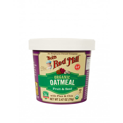Bob's Red Mill Organic Oatmeal Cup with Fruits & Seed, 70 g