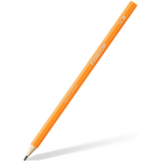 طقم أقلام رصاص جرافيت نيون مع مبراة وممحاة من ستدلر ووبكس - برتقالي