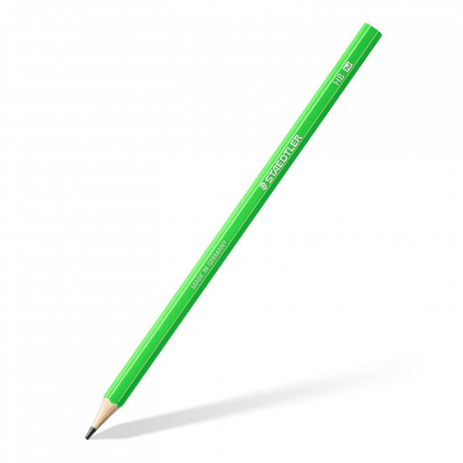 Staedtler Wopex - Graphite Pencils Neon Kit - Green, with Sharpener and Eraser