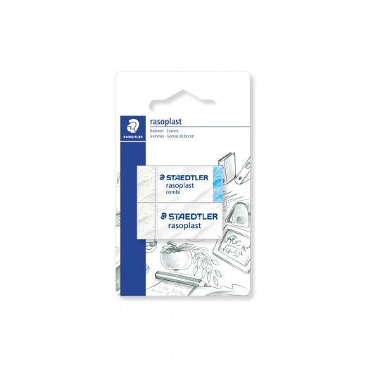 Staedtler Erasers Rasoplast, Blister Card with 2 Pieces
