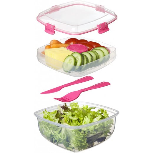 Sistema Salad To Go 1.1L, Pink