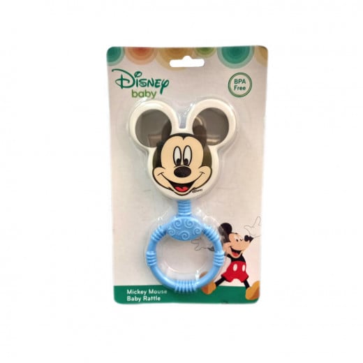 Mickey Head Shaped Baby Rattle, Blue