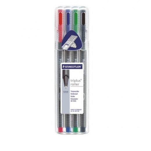 Staedtler Triplus Rollerball Pens Multicolor Pack of 4