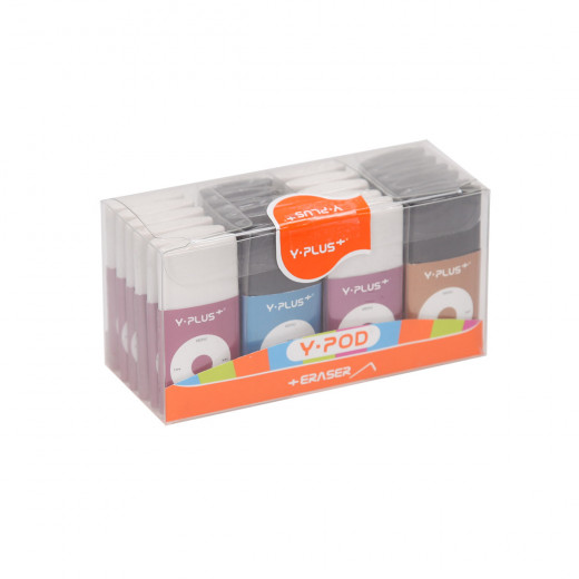 Y. Plus I.Pod Eraser- Assorted Colors- Pack of 24 Pieces