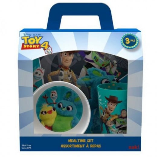Zak Disney Toy Story 4 Dinnerware Set of 3pc Woody, Buzz & Friends