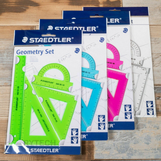 Staedtler Geometry Set 4pcs Asstd, Green