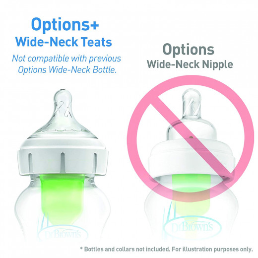 Dr Brown's Level 3 Wide-Neck Silicone Options+ Teat 2-Pack