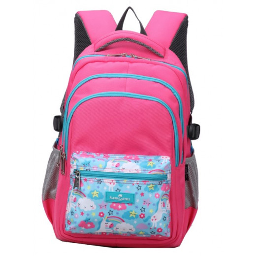 Faber-Castell School Bag 4 Compt Backpack, Rad& Turquise Unicorn