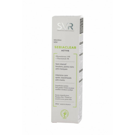 SVR Laboratoires Sebiaclear Active Cream, 40 Ml Anti-marks Care, Spots, Blackheads