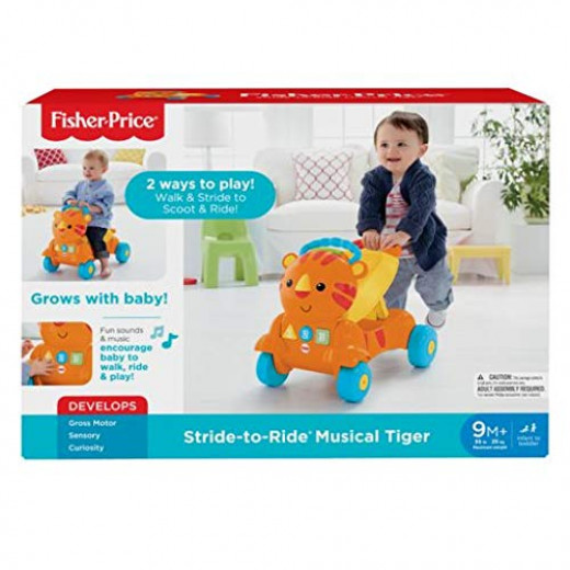 Fisher-Price Stride to Ride Tiger, Orange
