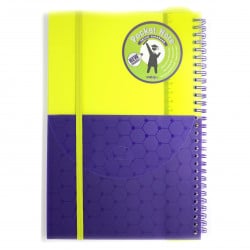 دفتر ملاحظات سلك مع مسطرة, باللون الاصفر, 96 صفحة من أميجو