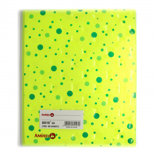 دفتر ملاحظات نيون اللون الأخضر من أميجو: 80 صفحة