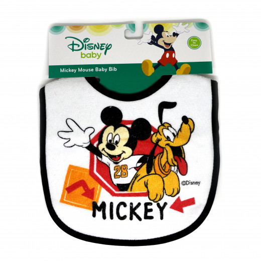 Mickey & Minnie Cotton Baby Bib, Black