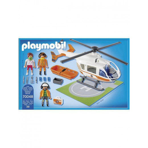Playmobil Rescue Helicopter 38 Pcs For Children