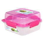 Sistema To Go Rectangle Lunch Stack Box, 1.24L - Pink