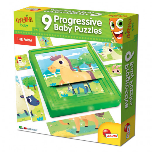Lisciani Carotina Baby 9 Progressive Puzzles - La Ferme