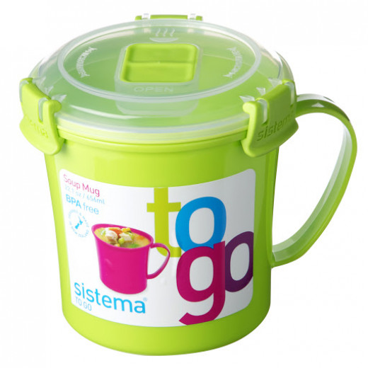 Sistema To Go Microwave Soup Mug - 656 ml, Green