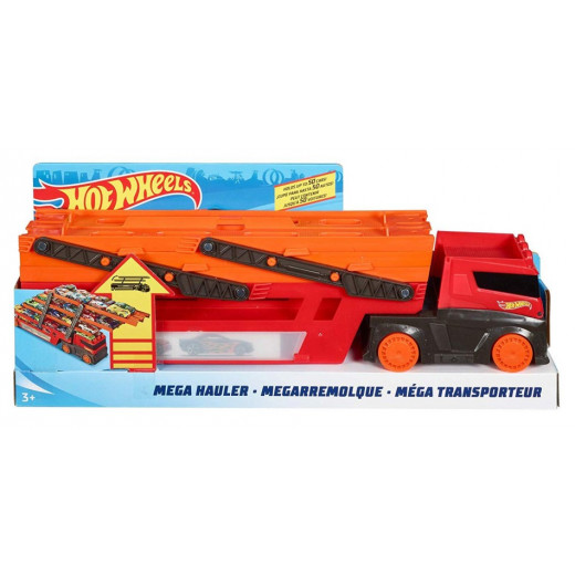 Hot Wheels Mega Hauler with Storage for up to 50 1:64 scale cars ages 3
