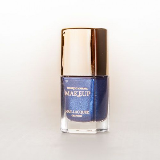 Federico Mahora - Nail Lacquer Gel Finish Glitter Blue