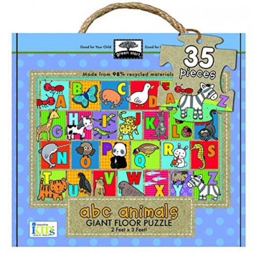 Innovative Kids Green Start Giant Floor ABC Animals Puzzle (35 Piece)