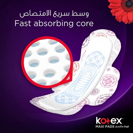 Kotex Designer Maxi Pads Normal with Wings, 30 Pads