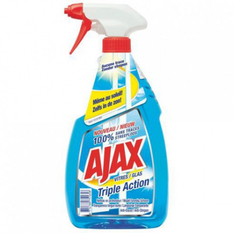 Ajax Triple Action Glass Cleaner, 750 ml | Kitchen | Cleaning Supplies | Cleaning Liquids & Powders