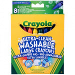 Crayola Washable Large Crayons 8 Colors